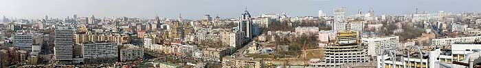 Панорама Киева. Центральная часть города. Улица Бассейная (920 кбт). 